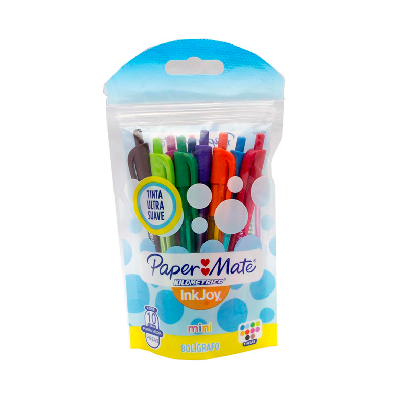 Bolígrafo Kilométrico Ink Joy Mini x 10 Retráctil