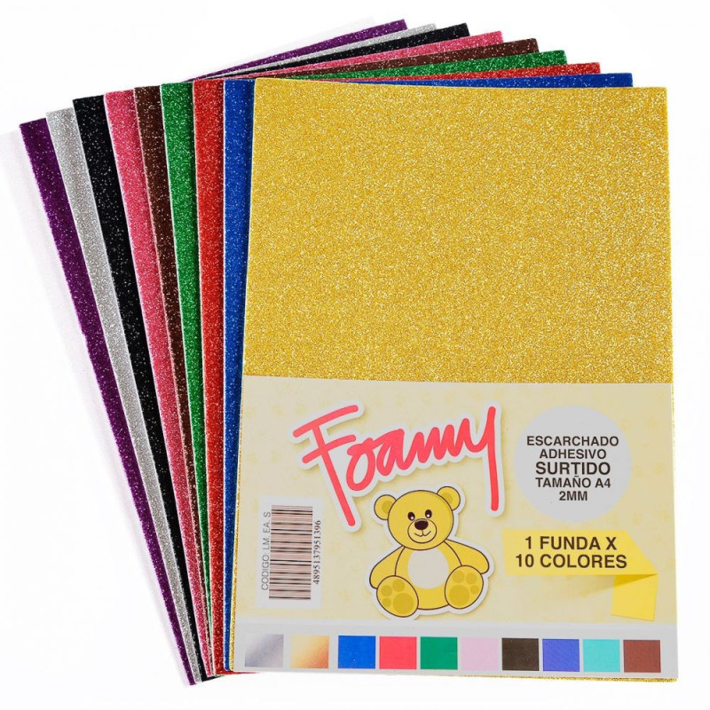 Espuma Foami Escarchado x 6 A4