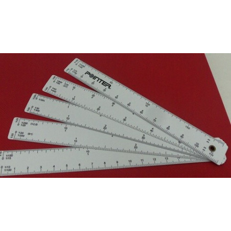 Escalimetro en Abanico 20 Cms.