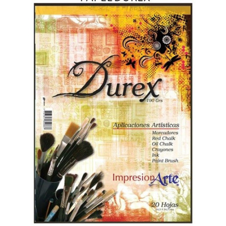 Block Durex 190 Grs. 25 x 35 20 Hojas