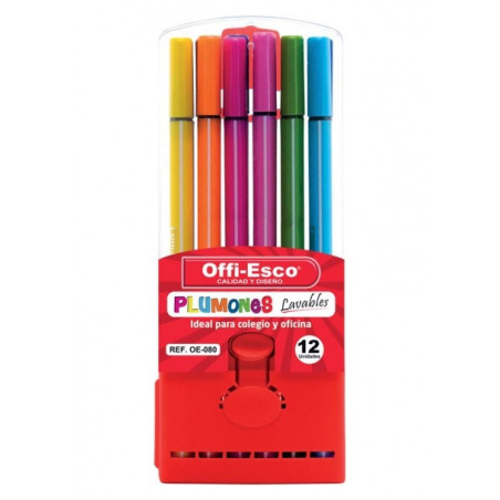 Marcadores Plumon Escolar x12