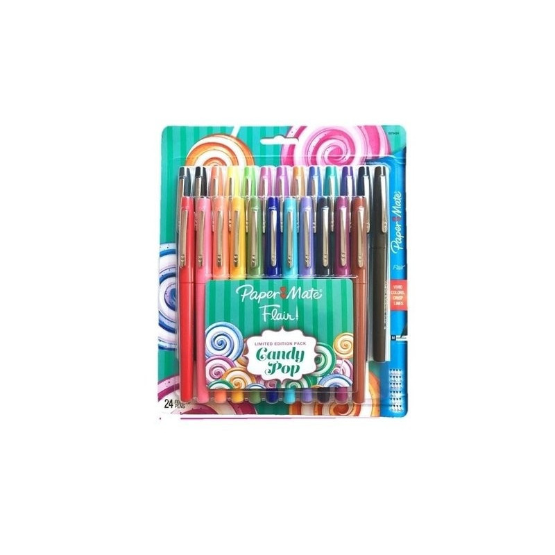 Marcador Paper Mate Flair x 24