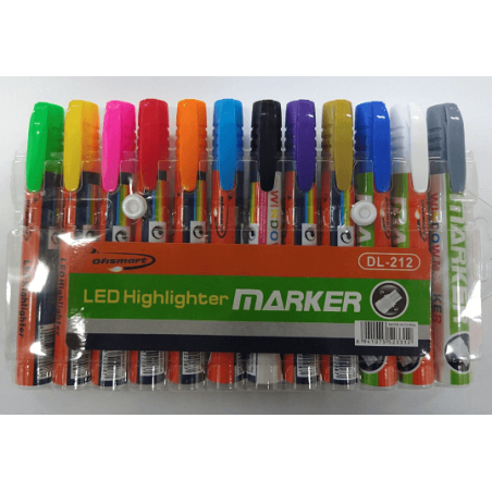 Marcador de Vinilo Fluorescente x 12 Marcador de Vinilo Fluorescente x 12