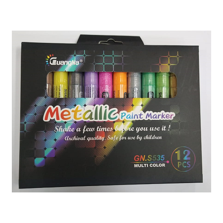 Marcador Acrilico Metalizado 3 mm x 12