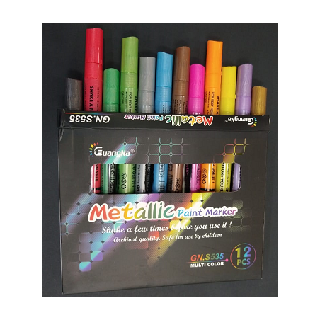 Marcador Acrilico Metalizado 3 mm x 12