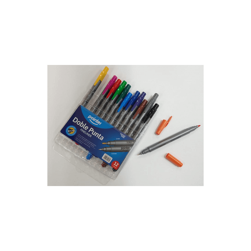 Marcador Doble Punta x 12