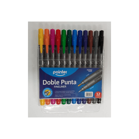 Marcador Doble Punta x 12