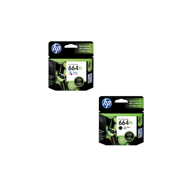 Cartucho HP 664XL Combo Negro - Color
