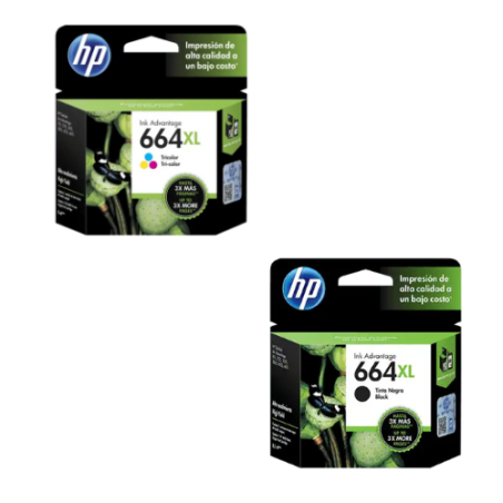Cartucho HP 664XL Combo Negro - Color