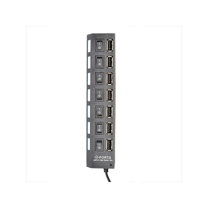 Hub USB 7 Puertos Swich Led