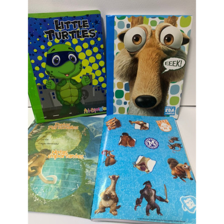 Cuaderno Cosido Grande Con Stickers 100 Hojas