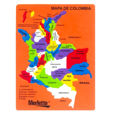 ROMPECABEZAS MAPA DE COLOMBIA EN FOMI