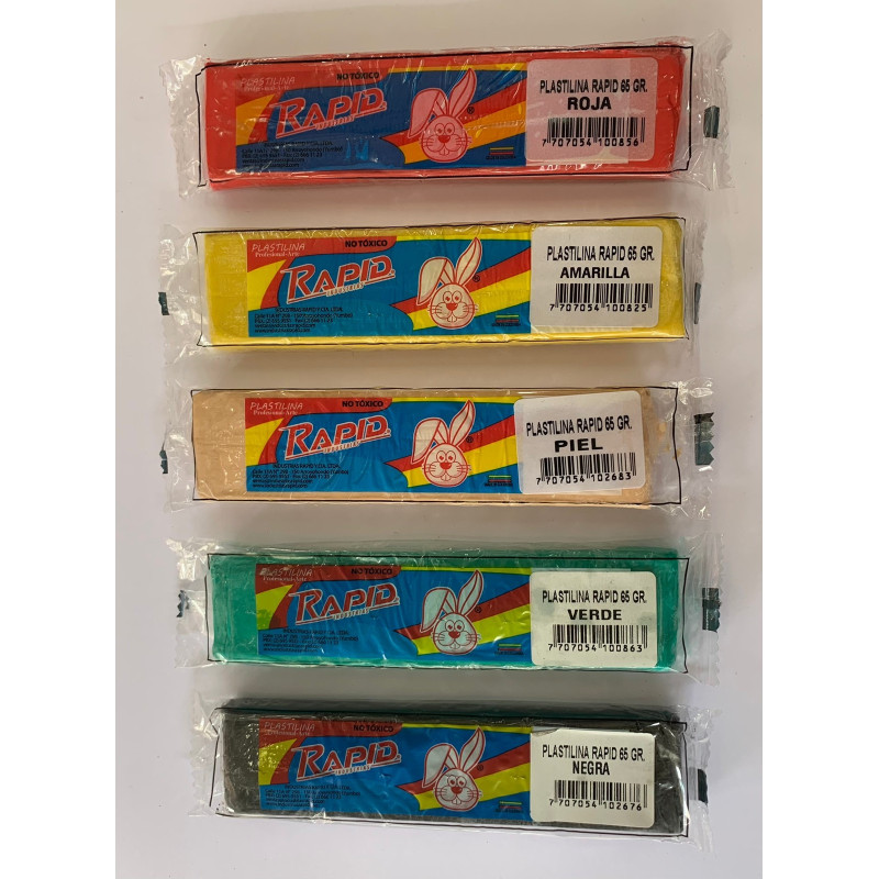 Plastilina en Barra 60 Grs.