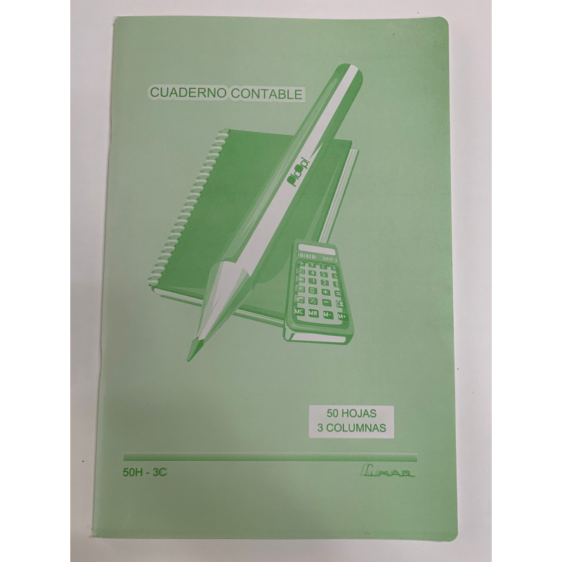 Cuaderno Contable Oficio 50 Hojas