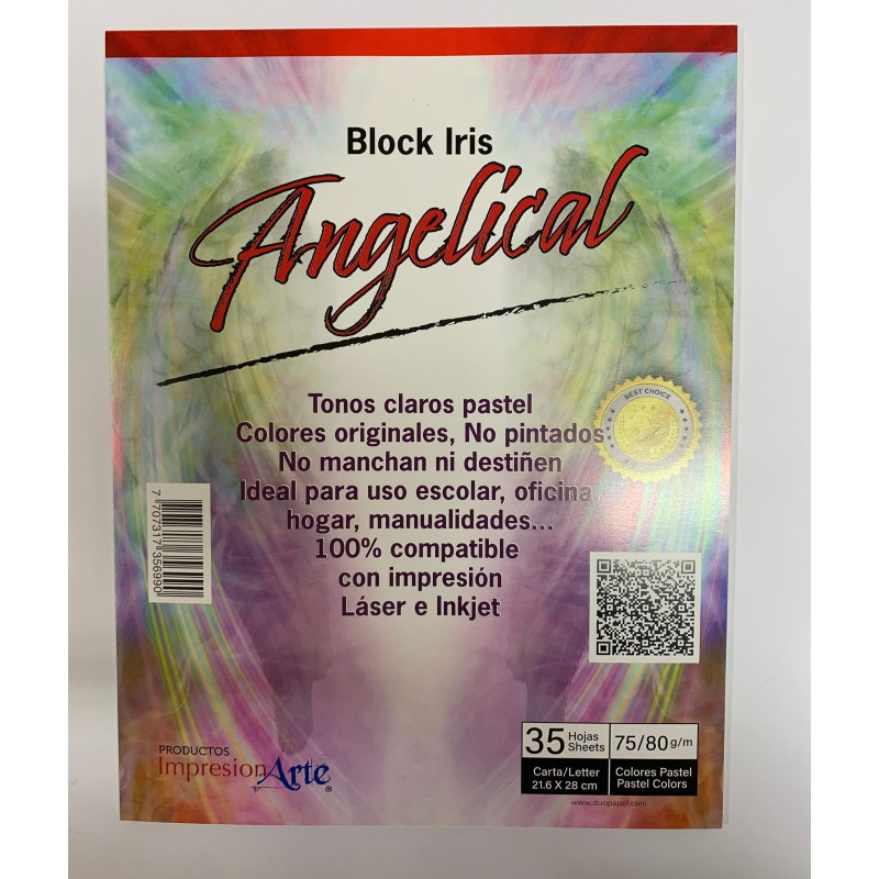 Block Iris Colores pastel x 35 Hojas