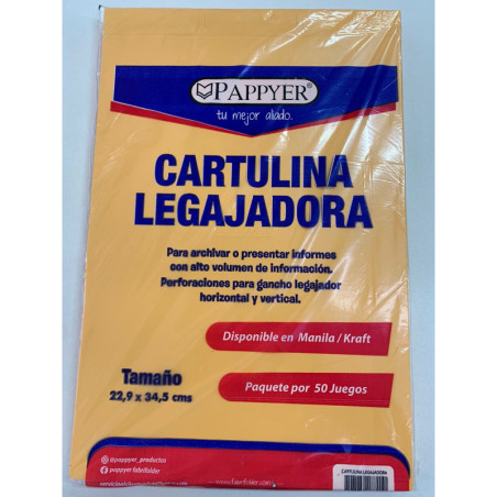 Cartulina Legajadora Oficio