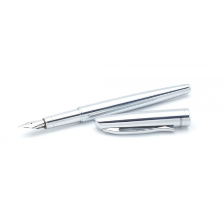 Estilografo Prime Cromo Negro Inoxcrom