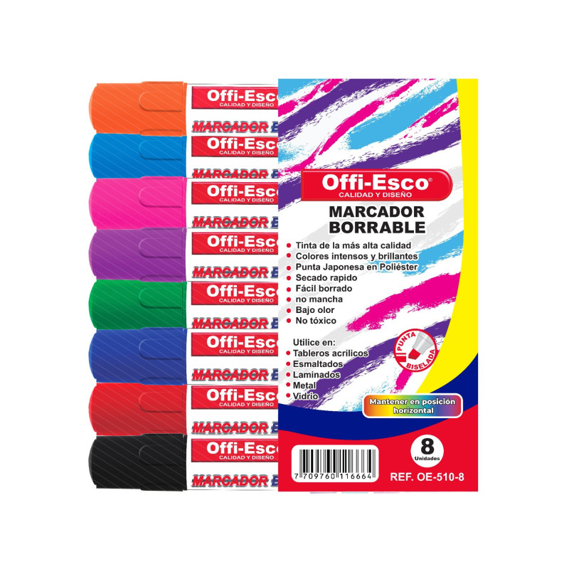 Marcador Para Tablero Offi Esco x 8