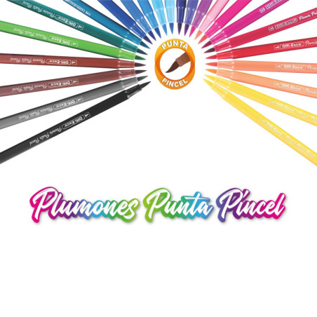 Marcador Punta Pincel Offi Esco x 12