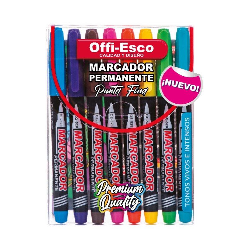 Marcador Permanente x 12 Punta Fina