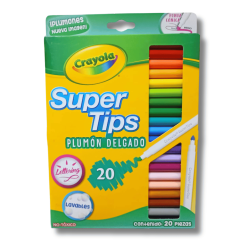 Plumones SuperTip Crayola x20 - No Tóxicos y de Colores Vivos