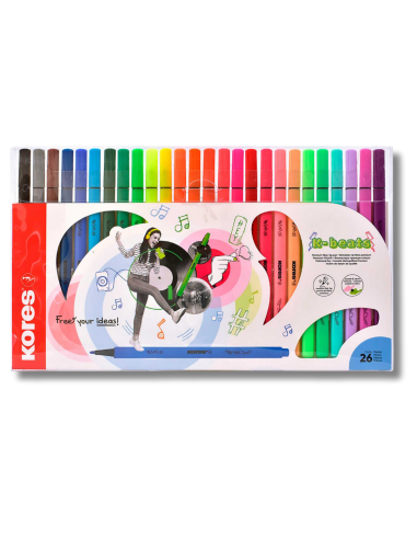 Plumones Premium Kores x26 Triangulares
