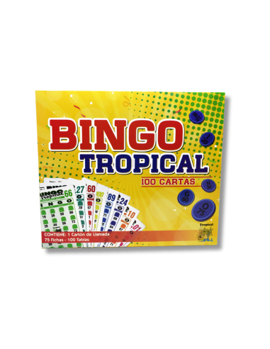 Bingo 100 Cartas Tropical