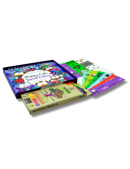 Libro para Colorear Happy Cats, Sweet Colors