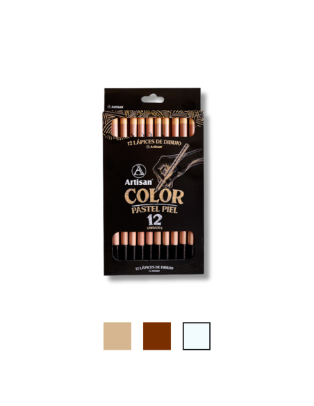 Lápiz Pastel Sepia, Piel o Blanco – Artisan