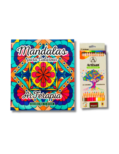 Libro de Mandalas + Colores x24