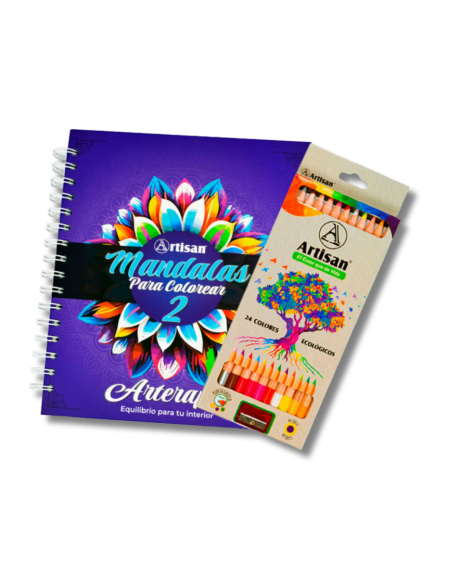 Libro de Mandalas + Colores x24