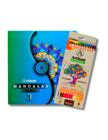 Libro de Mandalas + Colores x24