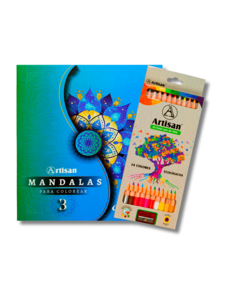 Libro de Mandalas + Colores x24