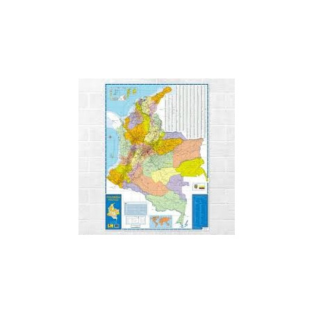 Mapa de Colombia Politico 70 x 100