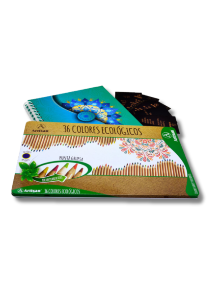 Libro de Mandalas + Colores x36