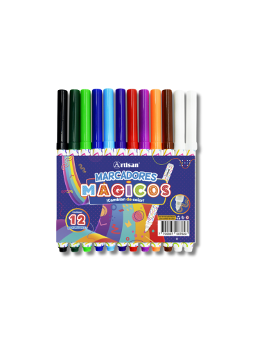 Marcadores Mágicos x12 – Con Activador de Color