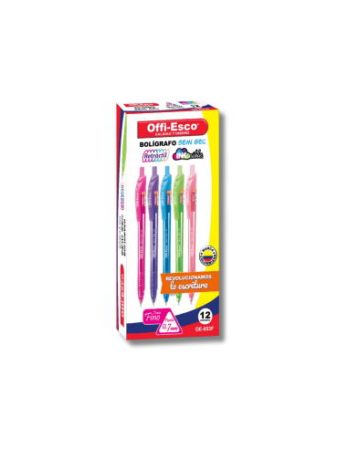 Bolígrafo Semi Gel 0.7 mm Offi-Esco OE-052F – Retráctil y Preciso