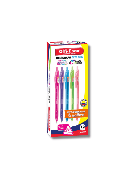 Bolígrafo Semi Gel 0.7 mm Offi-Esco OE-052F – Retráctil y Preciso