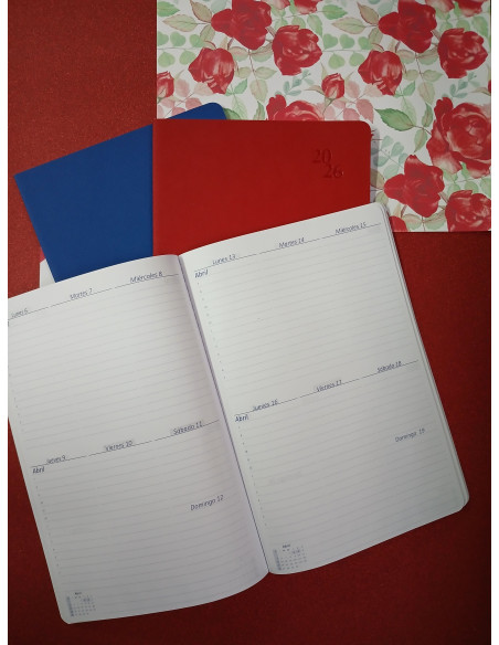 Planner Semanal 2025 con Festivos de Colombia - Cuero Sintético 16.5x24 cm