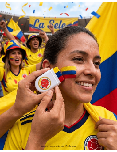 Pintacaritas bandera Colombia | Ideal para fútbol