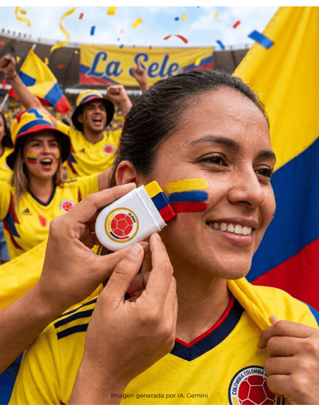Pintacaritas bandera Colombia | Ideal para fútbol