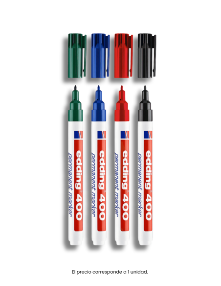 Marcador Permanente Recargable Edding 400 | Trazo Fino 1mm