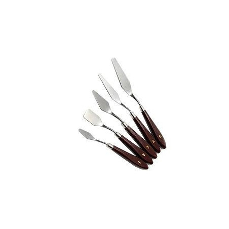 ESPATULA PARA OLEO JUEGO X 5