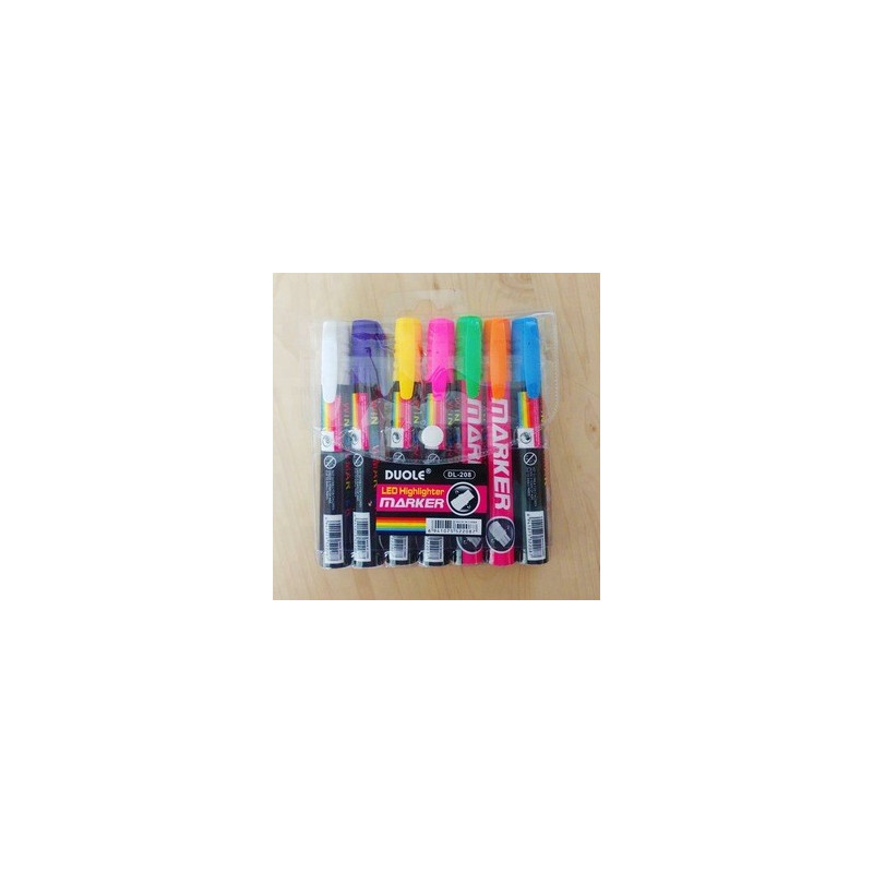 Marcador de Vinilo Fluorescente x 7