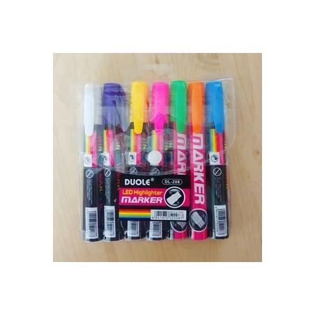Marcador de Vinilo Fluorescente x 7
